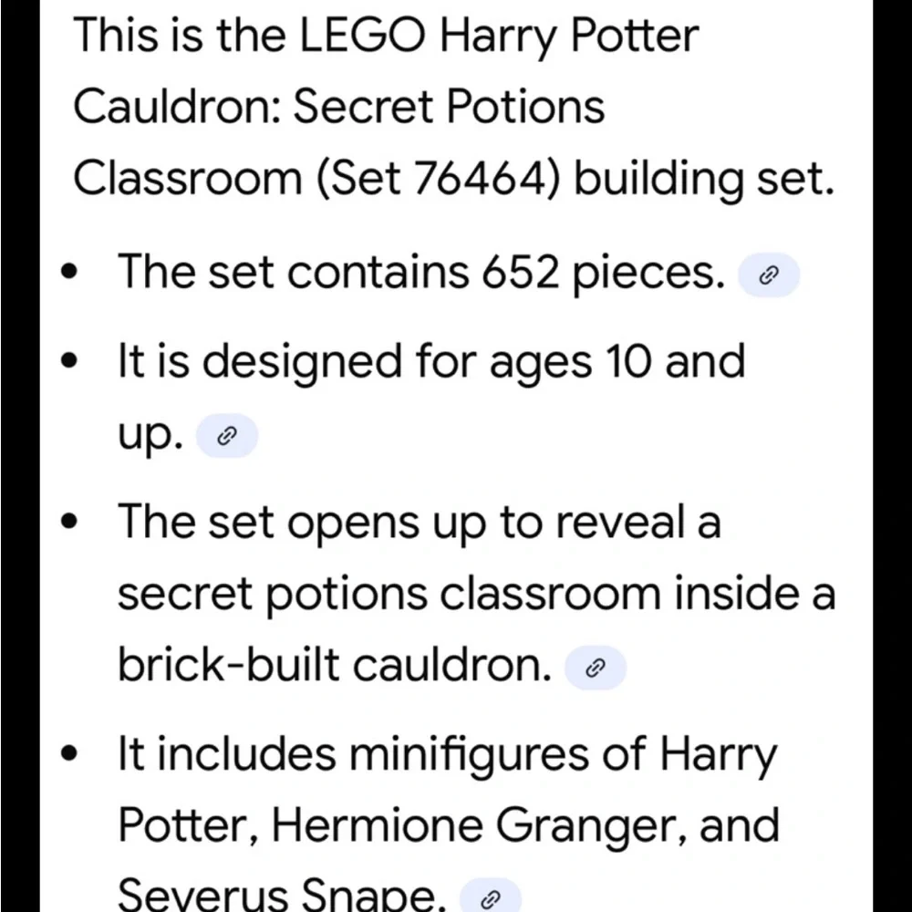 LEGO Harry Potter Magical Cauldron Secret Potions Classroom 76464 652 Pieces 10+